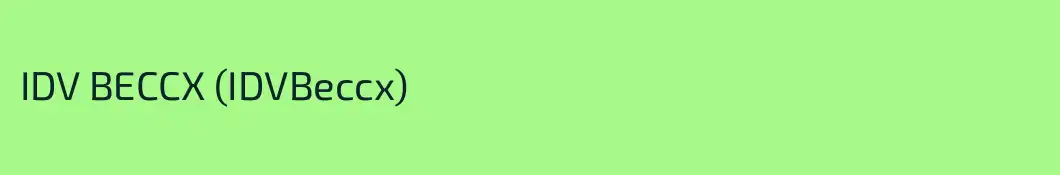 IDV BECCX (IDVBeccx)
